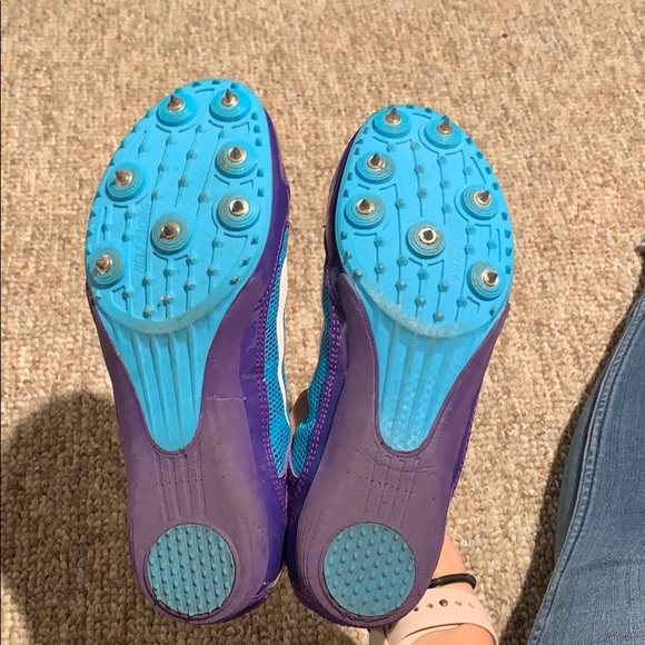 Blue and purple Nike spikes - Picture 2 of 5